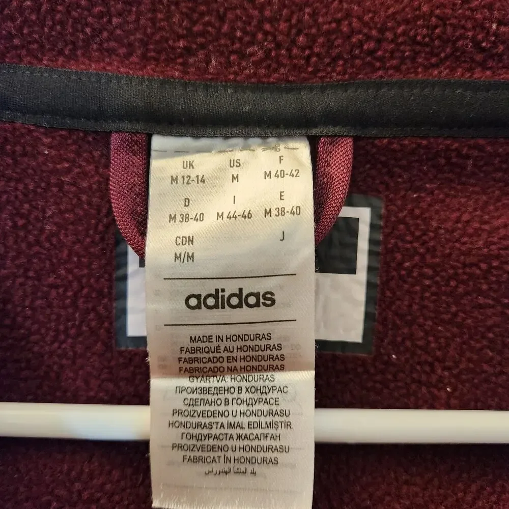 ASU Sun Devils Adidas Fleece Track Jacket Mens Medium